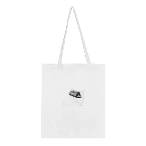 Canal Narrowboat Slow Down Cotton Shopper UK Tote Bag UK Gift — Tote Bag | Wild Thread Co UK