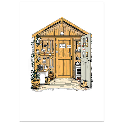 Allotment Shed Sanctuary Art Wall Art UK Art UK Gift Art Print Poster Wall Art U — Art Print | Wild Thread Co UK