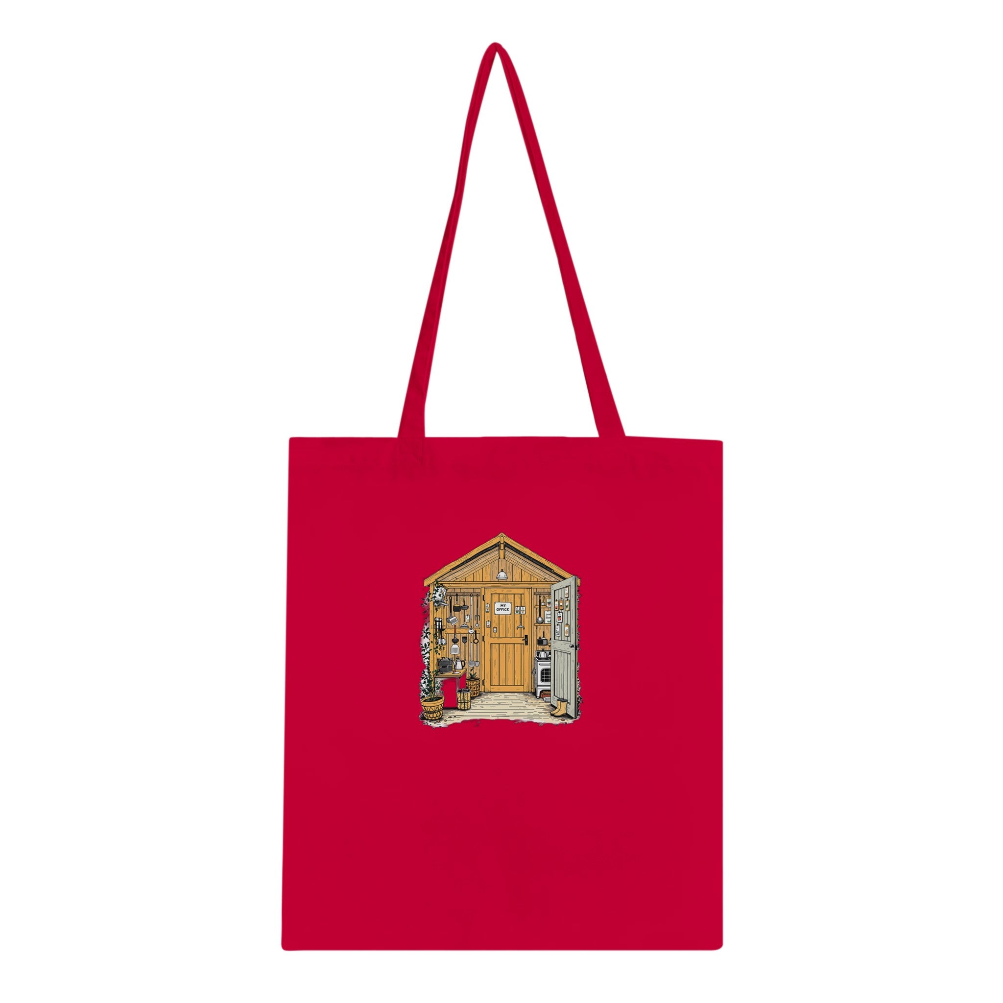 Allotment Shed Sanctuary Cotton Shopper UK Tote Bag UK Gift Tote Bag — detail view | Wild Thread Co