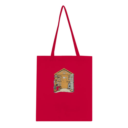 Allotment Shed Sanctuary Cotton Shopper UK Tote Bag UK Gift Tote Bag — detail view | Wild Thread Co