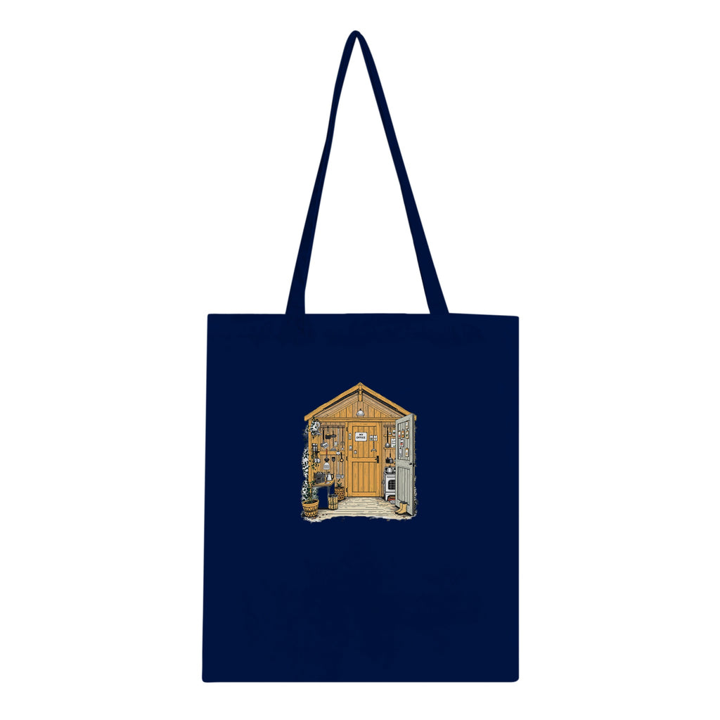 Allotment Shed Sanctuary Cotton Shopper UK Tote Bag UK Gift Tote Bag — detail view | Wild Thread Co