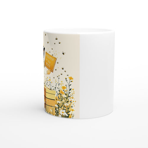 Beekeeper Meadow Hive Coffee Tea Ceramic 11oz Mug UK Mug — detail view | Wild Thread Co