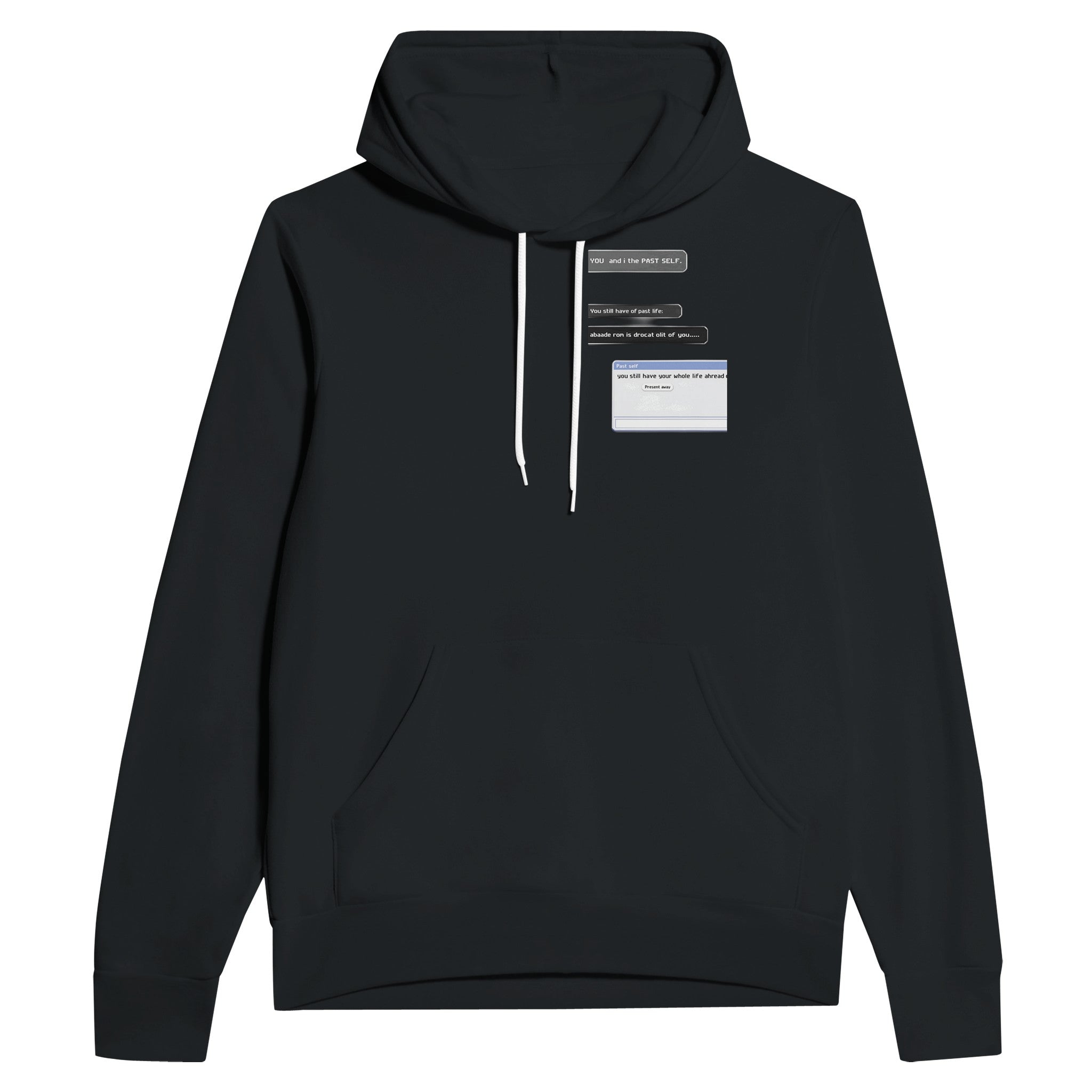 Y2k Early Internet Aim Nostalgia Hoodie Pullover Unisex Cotton UK Hoodie — detail view | Wild Thread Co