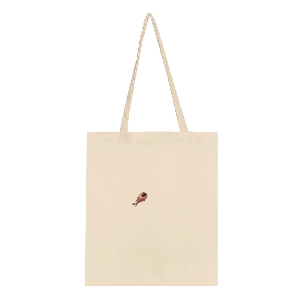 Hedgerow Blackberry Foraging Tote Bag Cotton Shopper UK Tote Bag — detail view | Wild Thread Co