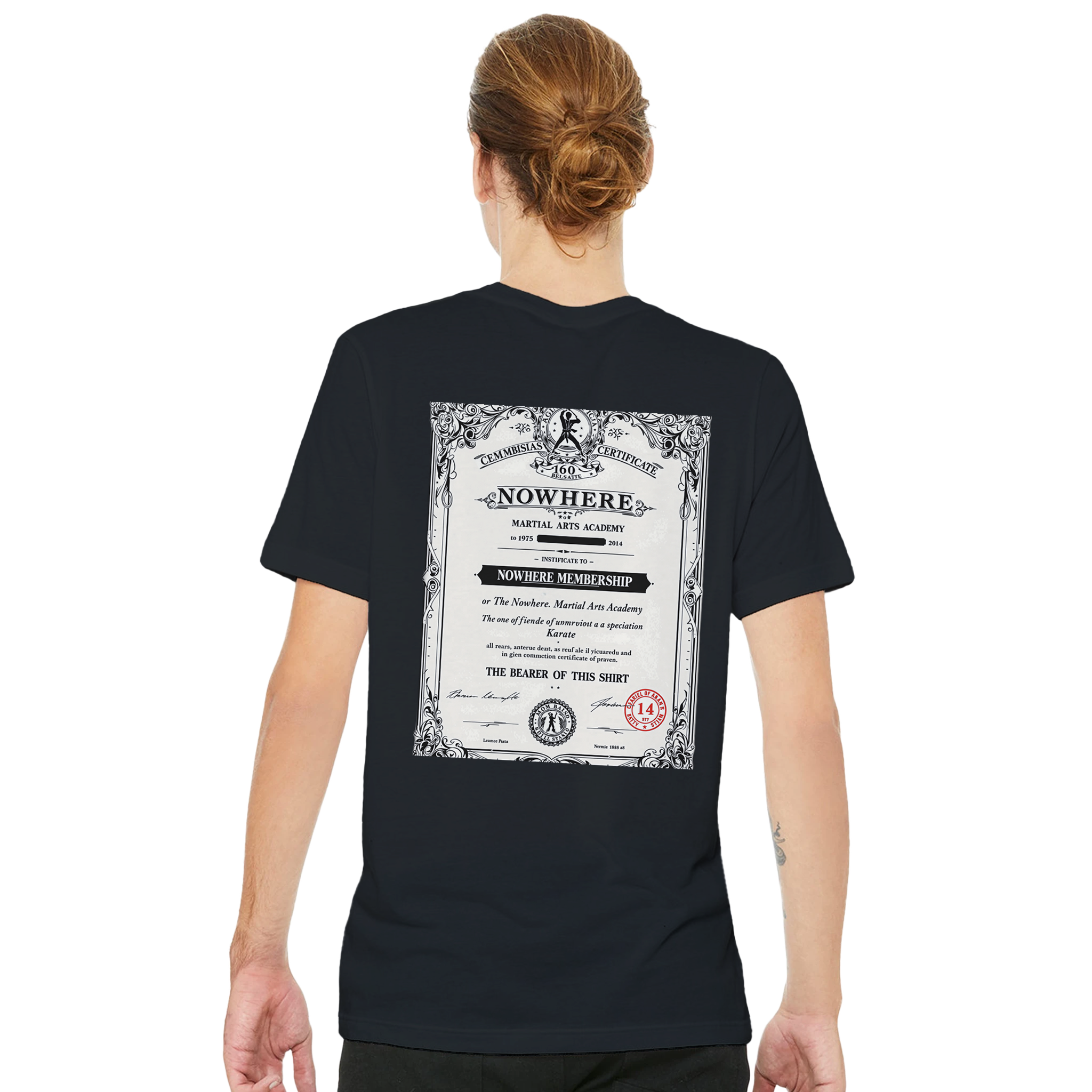 Retro Martial Arts Dojo T-Shirt Unisex Cotton Tee UK T-Shirt — detail view | Wild Thread Co