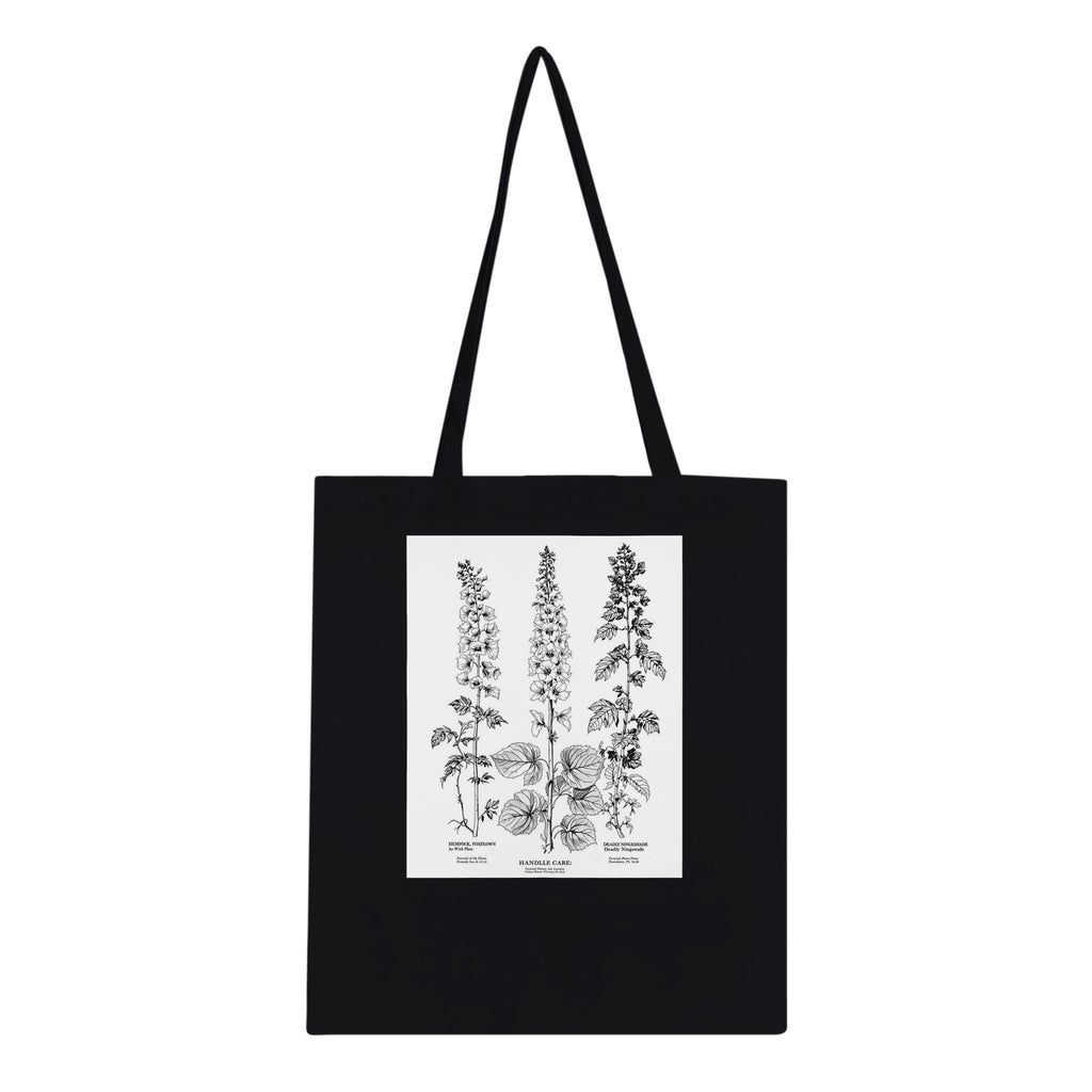 Victorian Botanical Poisonous Plants Cotton Shopper UK Tote Bag U Tote Bag — detail view | Wild Thread Co