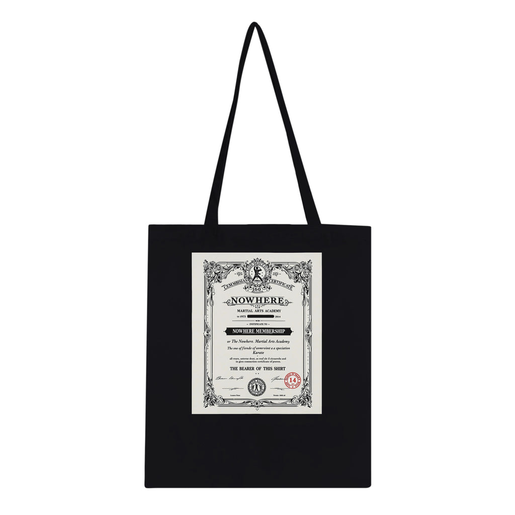 Retro Martial Arts Dojo Cotton Shopper UK Tote Bag UK Gift Tote Bag — detail view | Wild Thread Co