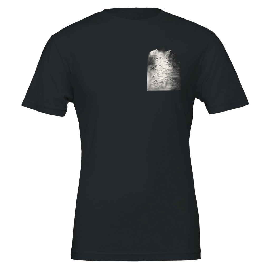 Gorpcore Birdwatching Obsession T-Shirt Unisex Cotton Tee UK T-Shirt — detail view | Wild Thread Co