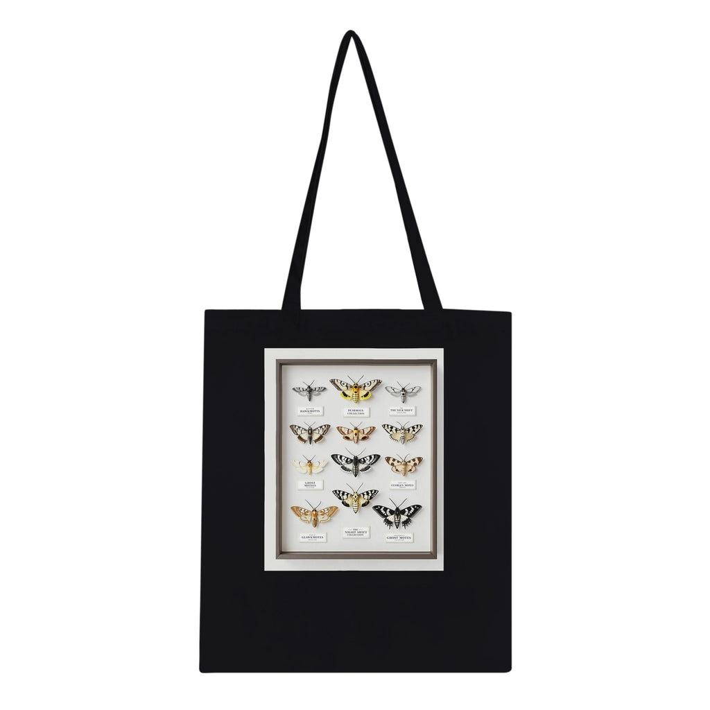 Moth Collector Specimen Case Cotton Shopper UK Tote Bag — detail view | Wild Thread Co