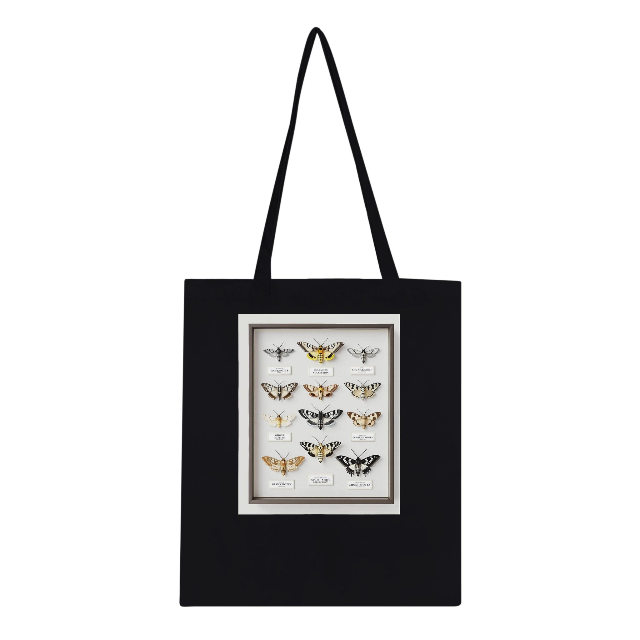 Moth Collector Specimen Case Cotton Shopper UK Tote Bag — detail view | Wild Thread Co