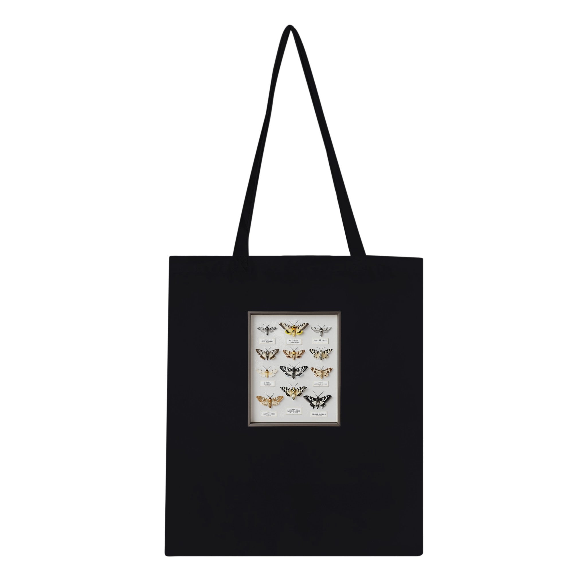 Moth Collector Specimen Case Cotton Shopper UK Tote Bag — detail view | Wild Thread Co