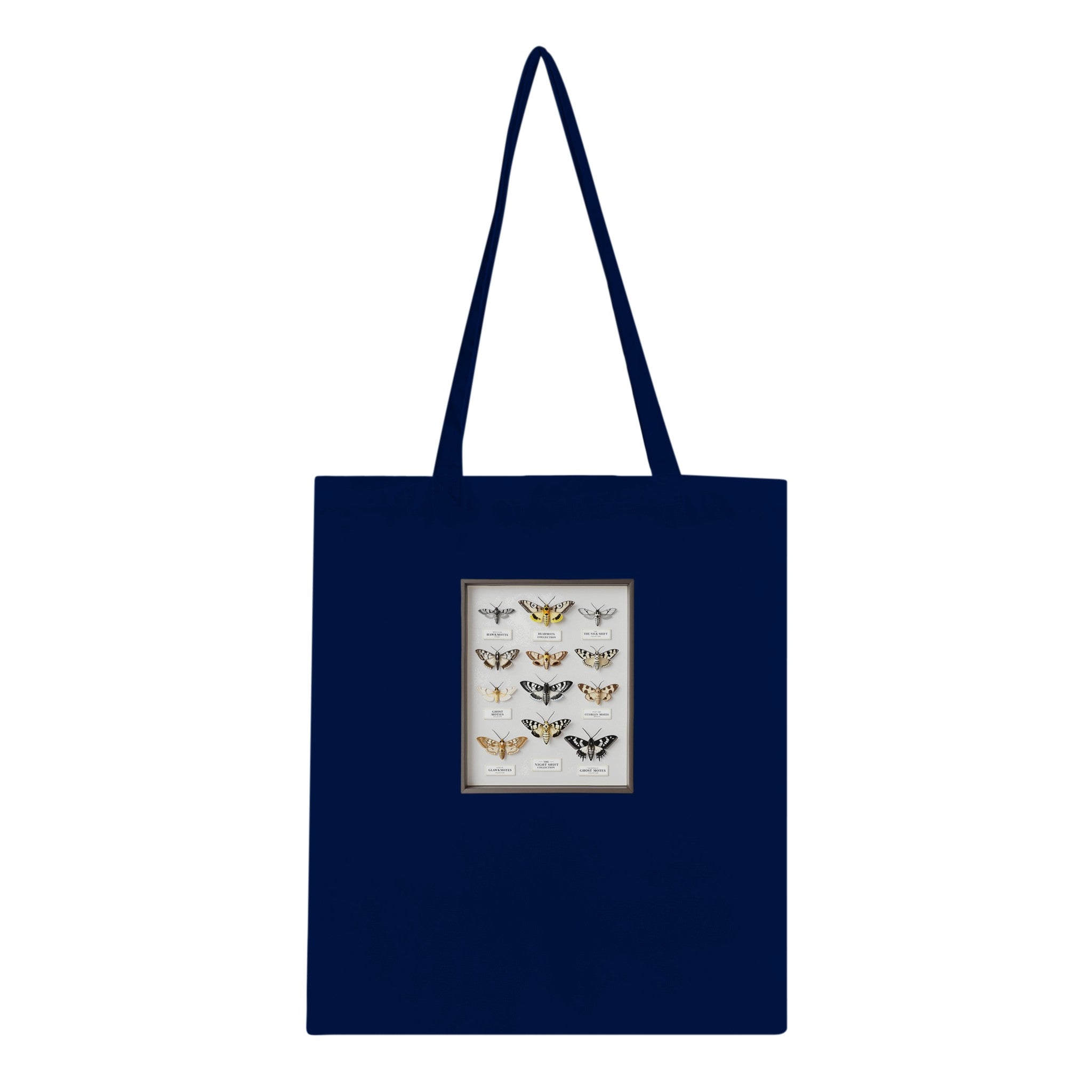 Moth Collector Specimen Case Cotton Shopper UK Tote Bag — detail view | Wild Thread Co