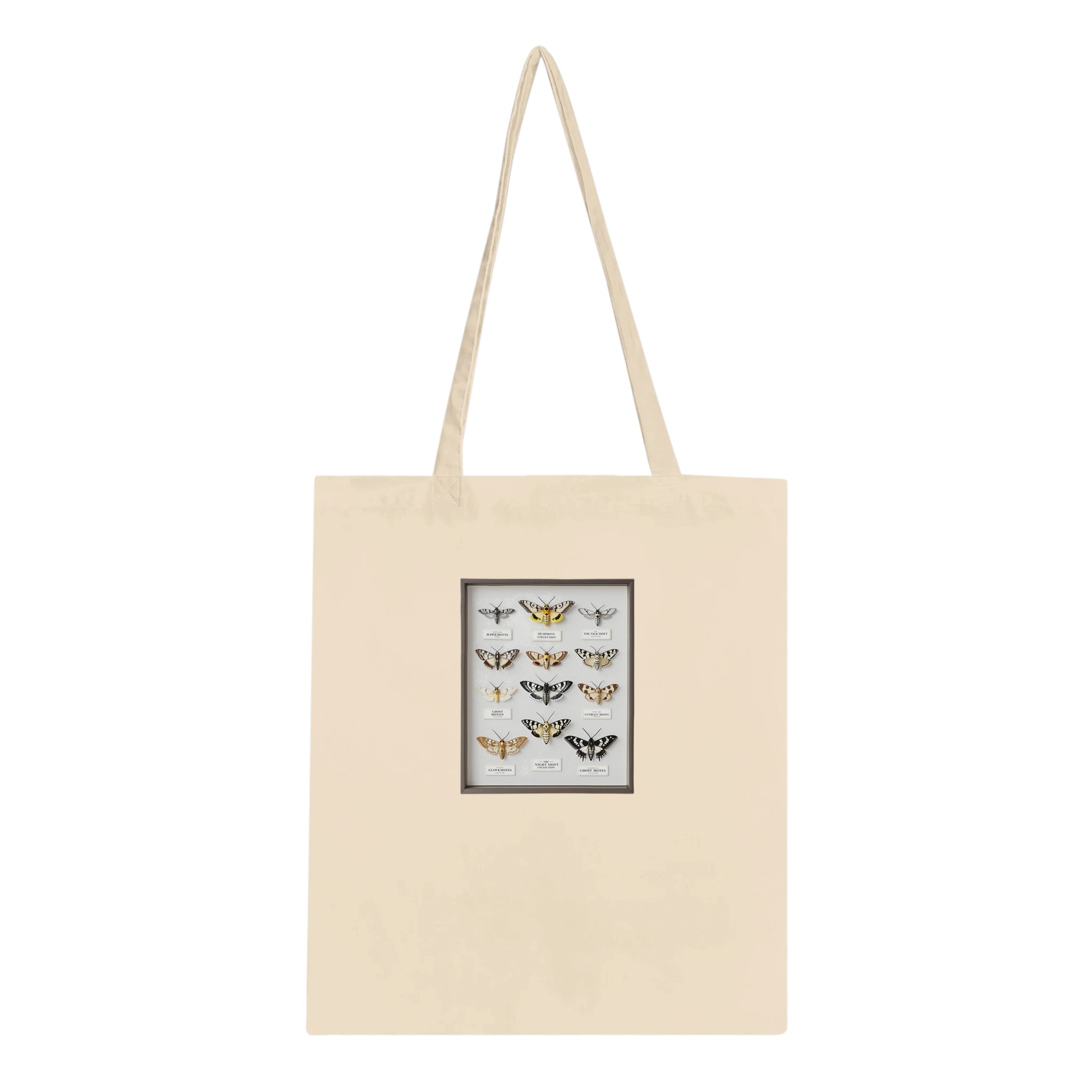 Moth Collector Specimen Case Cotton Shopper UK Tote Bag — detail view | Wild Thread Co