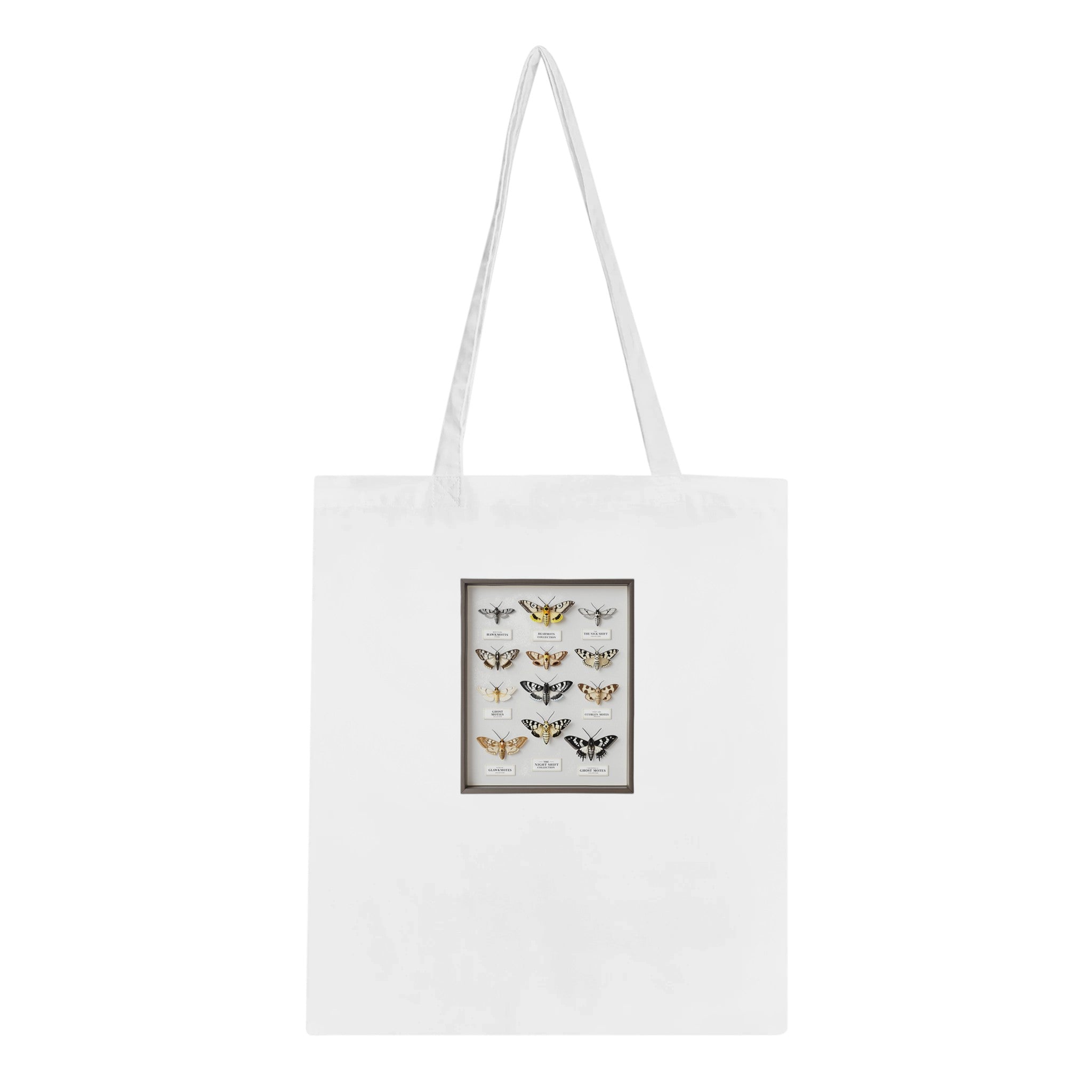 Moth Collector Specimen Case Cotton Shopper UK Tote Bag — detail view | Wild Thread Co