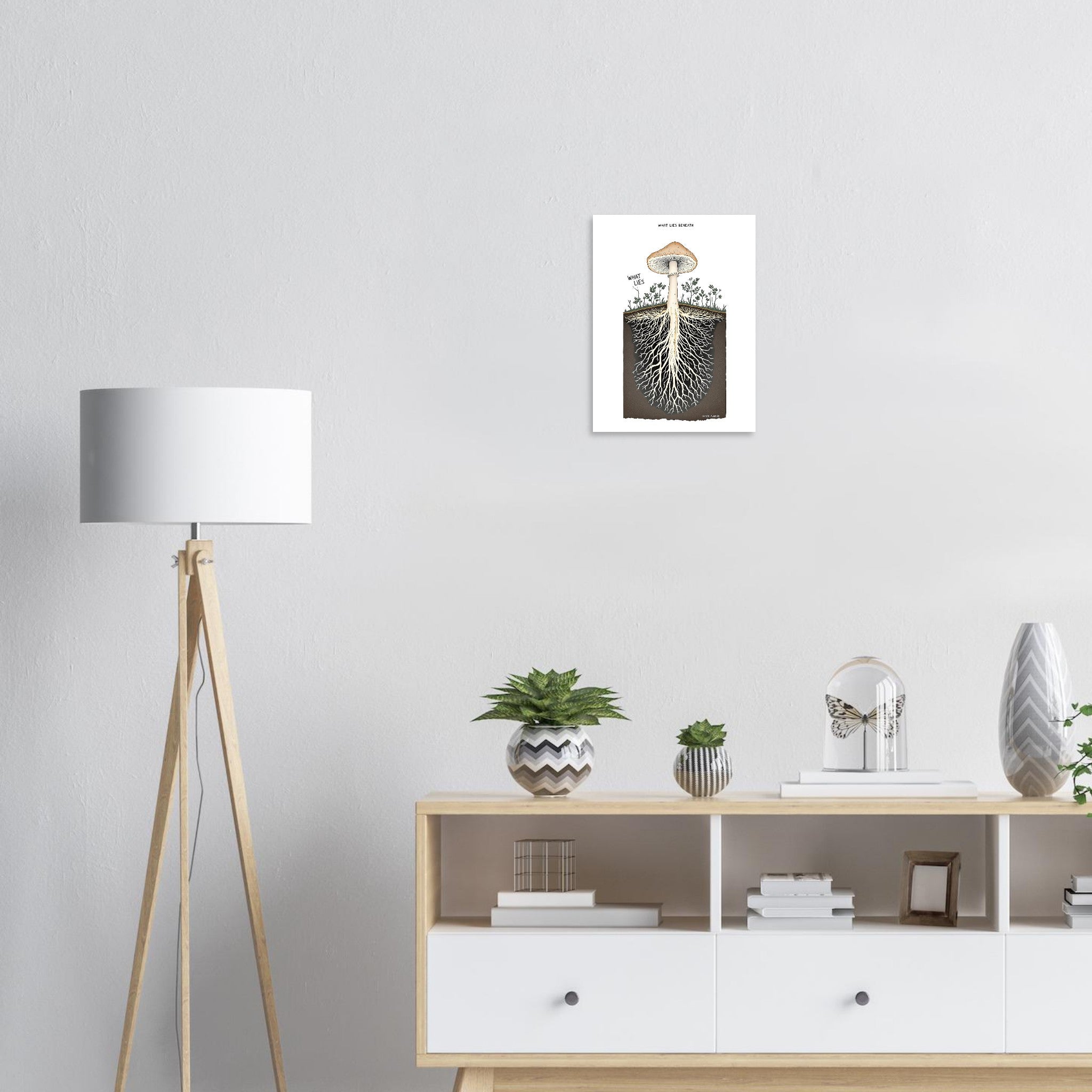 Mycelium Network Cross-Section Art Wall Art UK Art Art Print — Art Print | Wild Thread Co UK