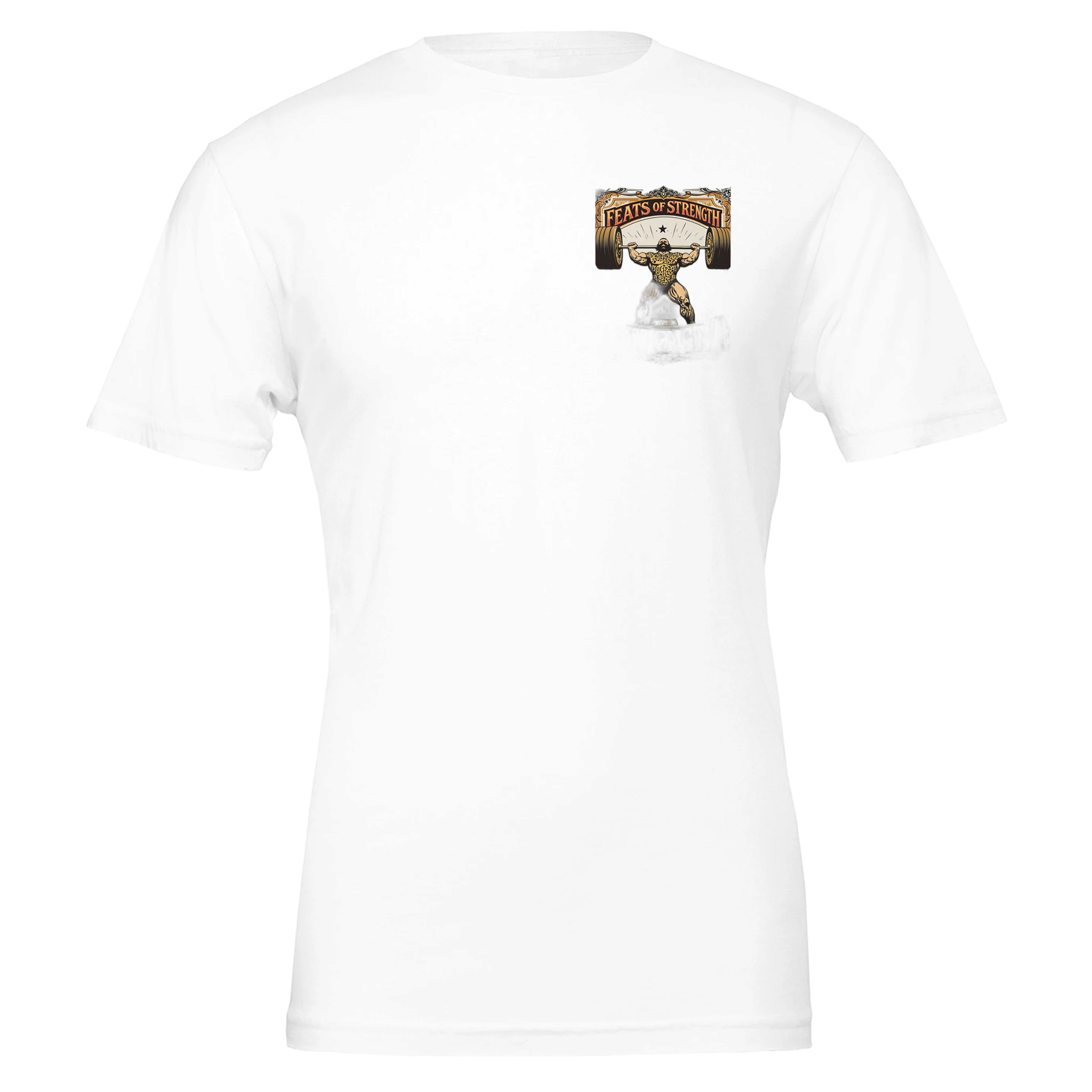 Retro Weightlifting Strongman T-Shirt — detail view | Wild Thread Co