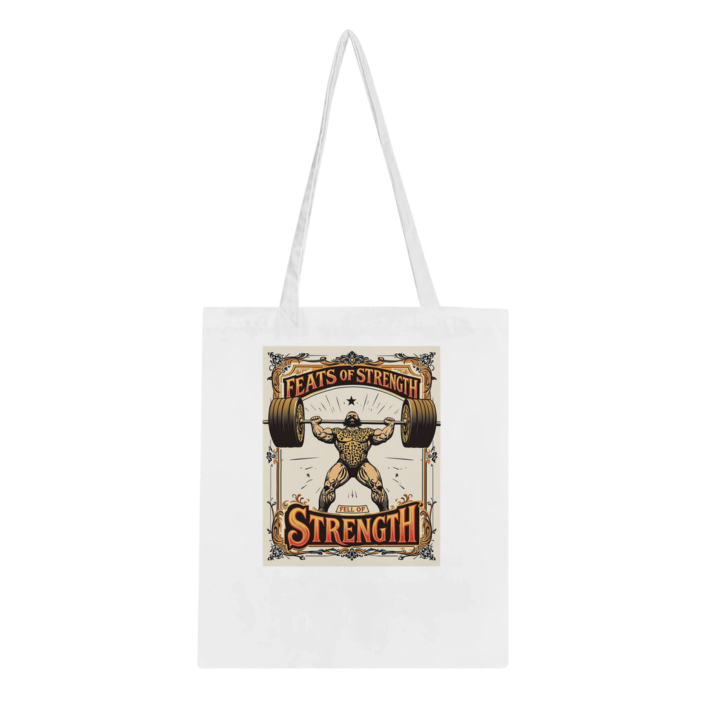 Retro Weightlifting Strongman Tote Bag Cotton Shopper UK — Tote Bag | Wild Thread Co UK