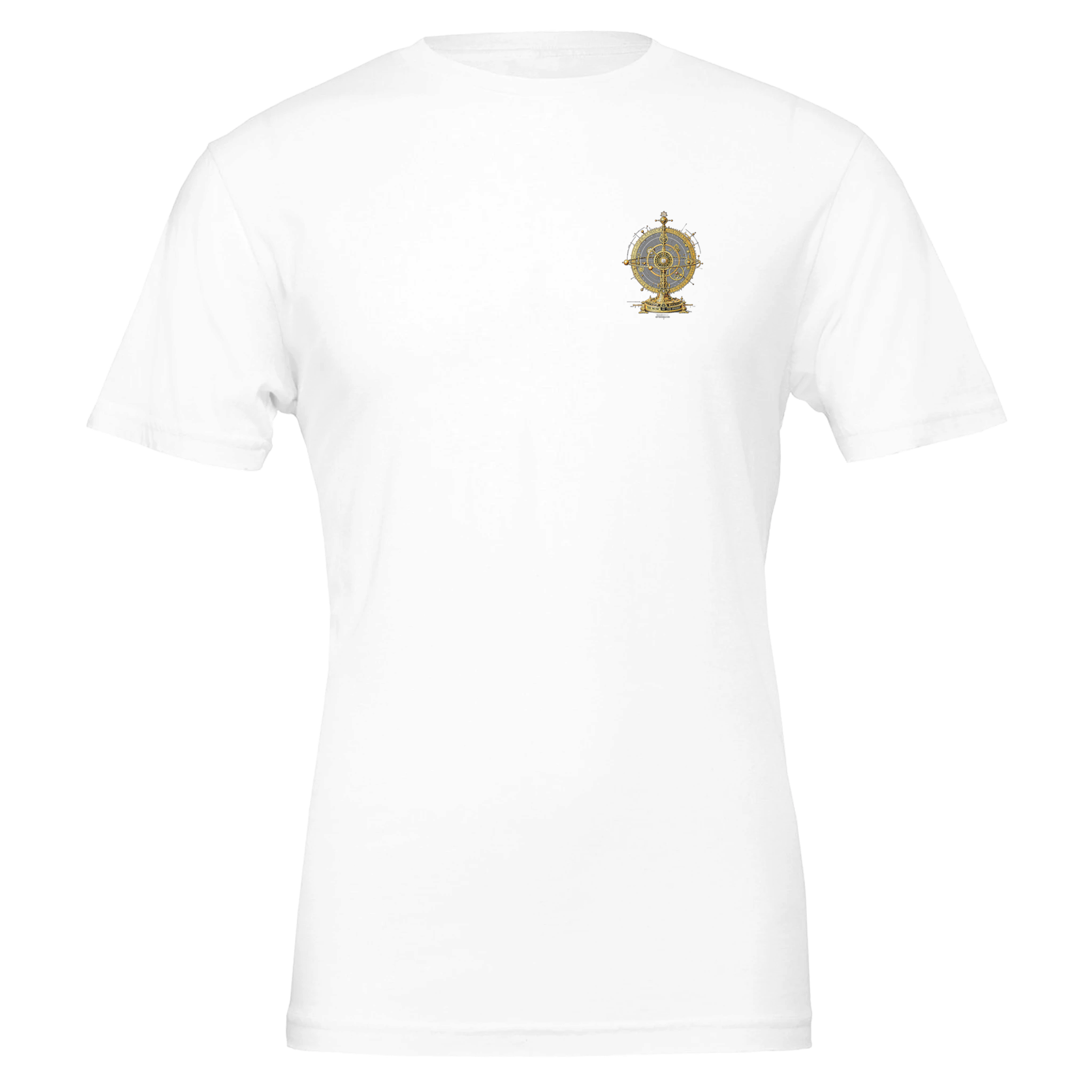 Victorian Mechanical Orrery T-Shirt Unisex Cotton Tee UK T-Shirt — detail view | Wild Thread Co