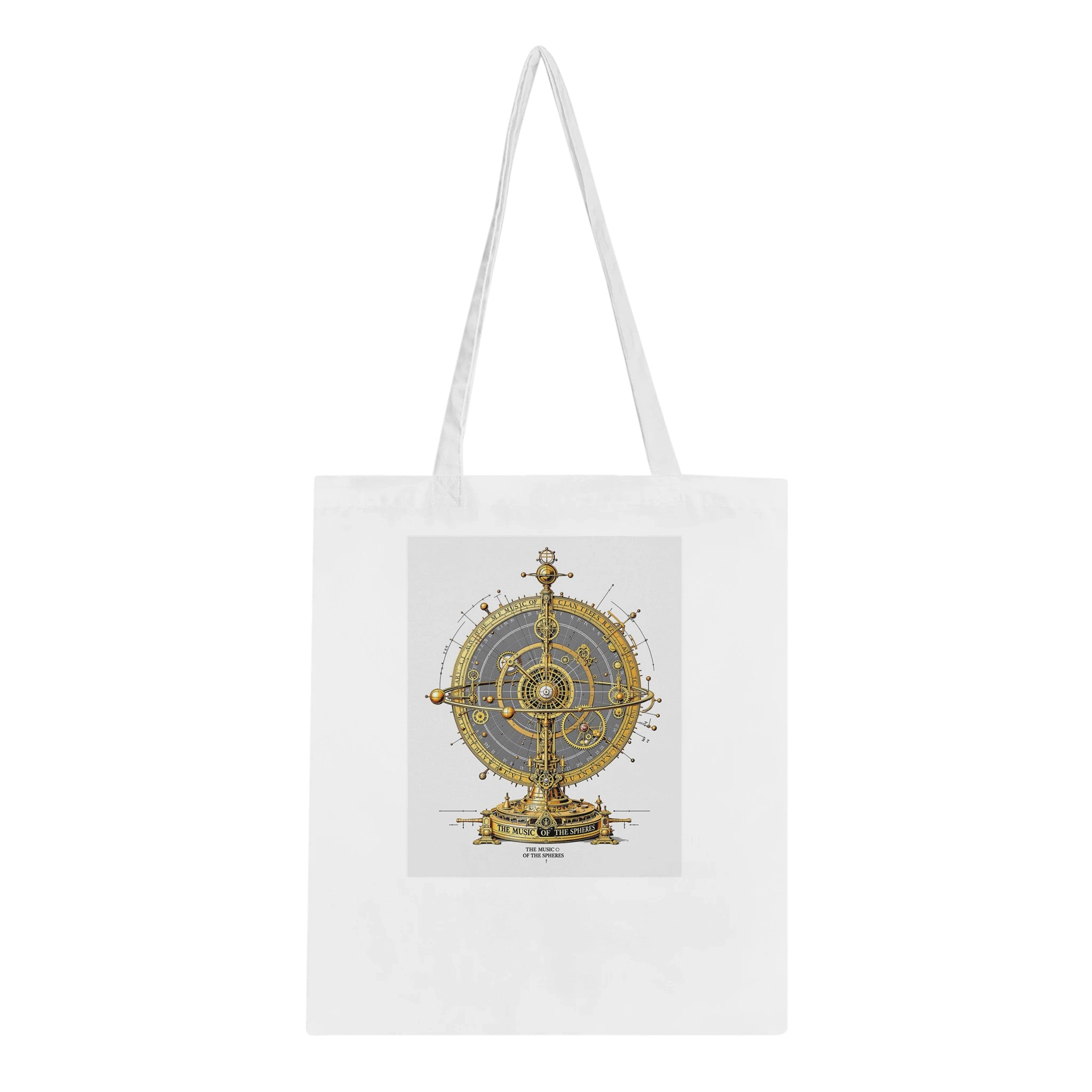 Victorian Mechanical Orrery Cotton Shopper UK Tote Bag UK Gift Tote Bag — detail view | Wild Thread Co