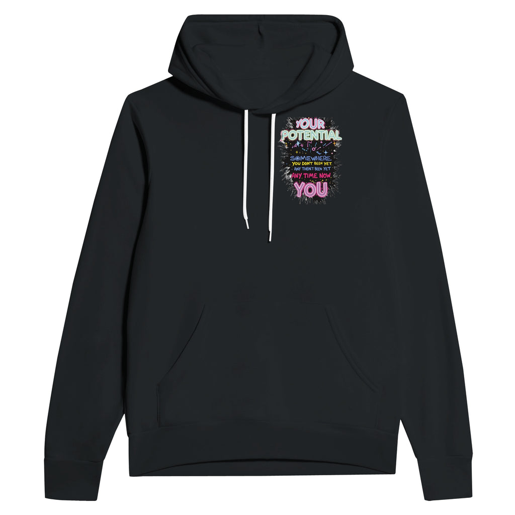 Y2k Rave Flyer Hoodie Pullover Unisex Cotton UK Hoodie — detail view | Wild Thread Co