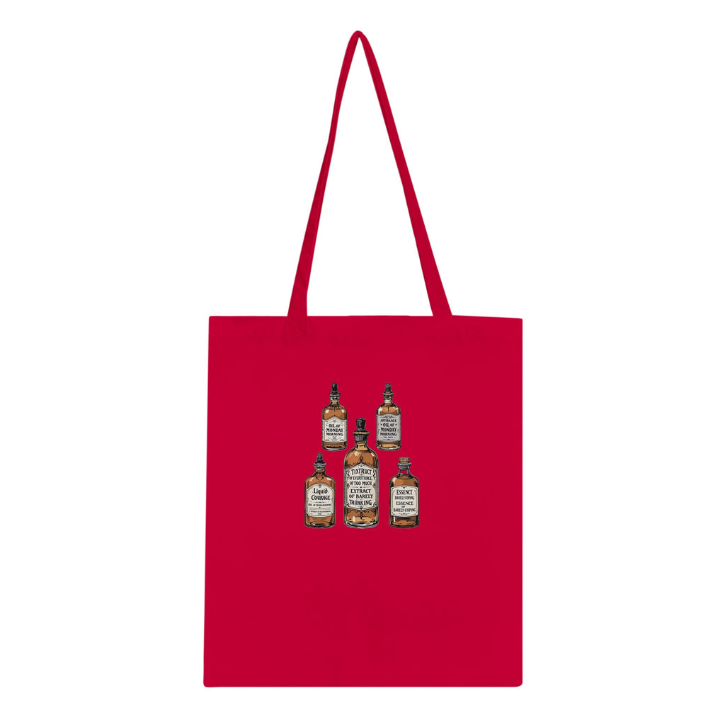 Apothecary Bottles Cotton Shopper UK Tote Bag — detail view | Wild Thread Co