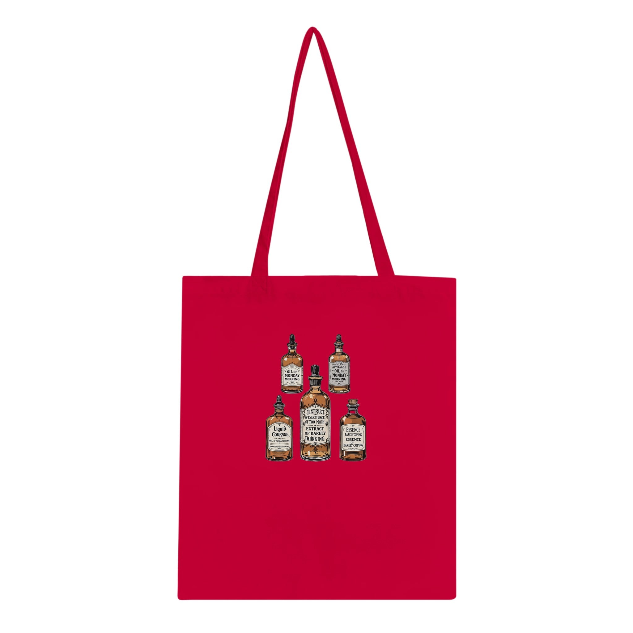 Apothecary Bottles Cotton Shopper UK Tote Bag — detail view | Wild Thread Co
