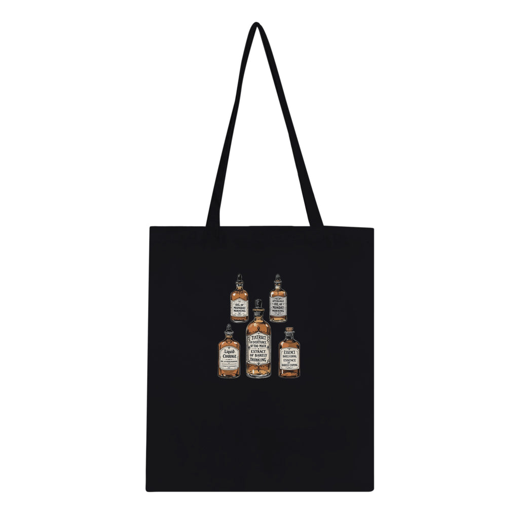 Apothecary Bottles Cotton Shopper UK Tote Bag — detail view | Wild Thread Co