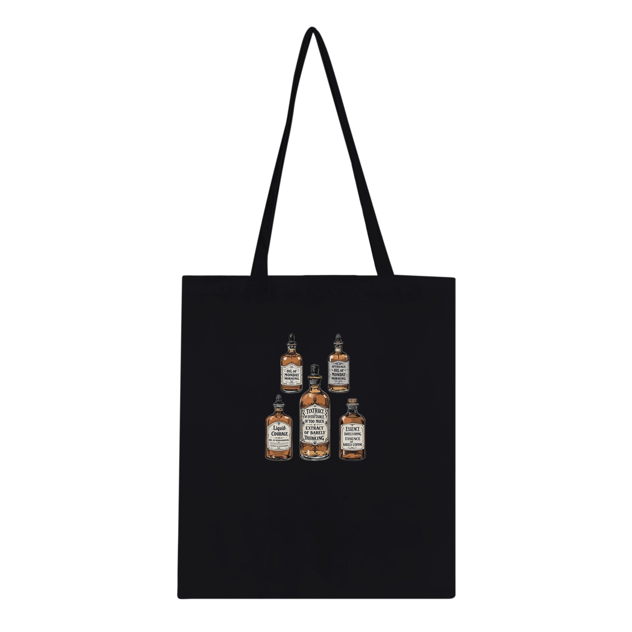 Apothecary Bottles Cotton Shopper UK Tote Bag — detail view | Wild Thread Co