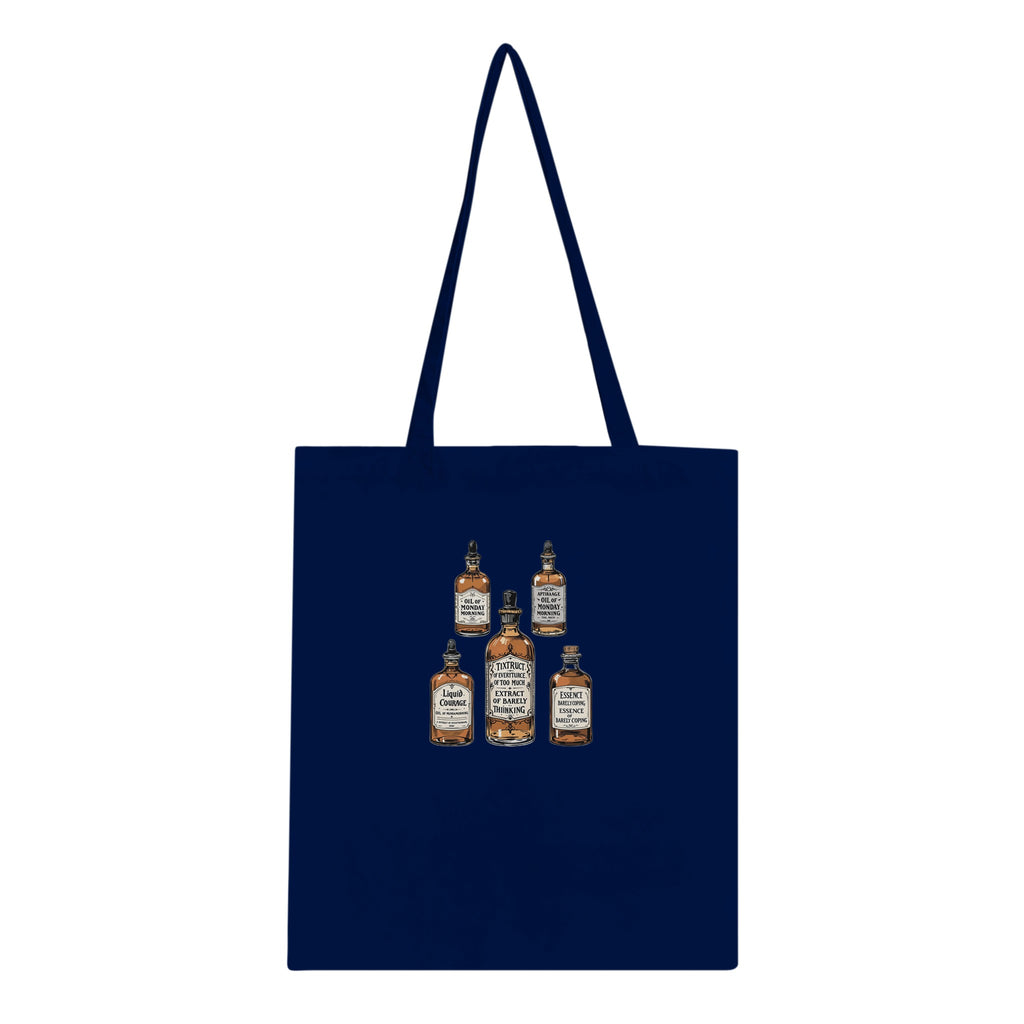 Apothecary Bottles Cotton Shopper UK Tote Bag — detail view | Wild Thread Co