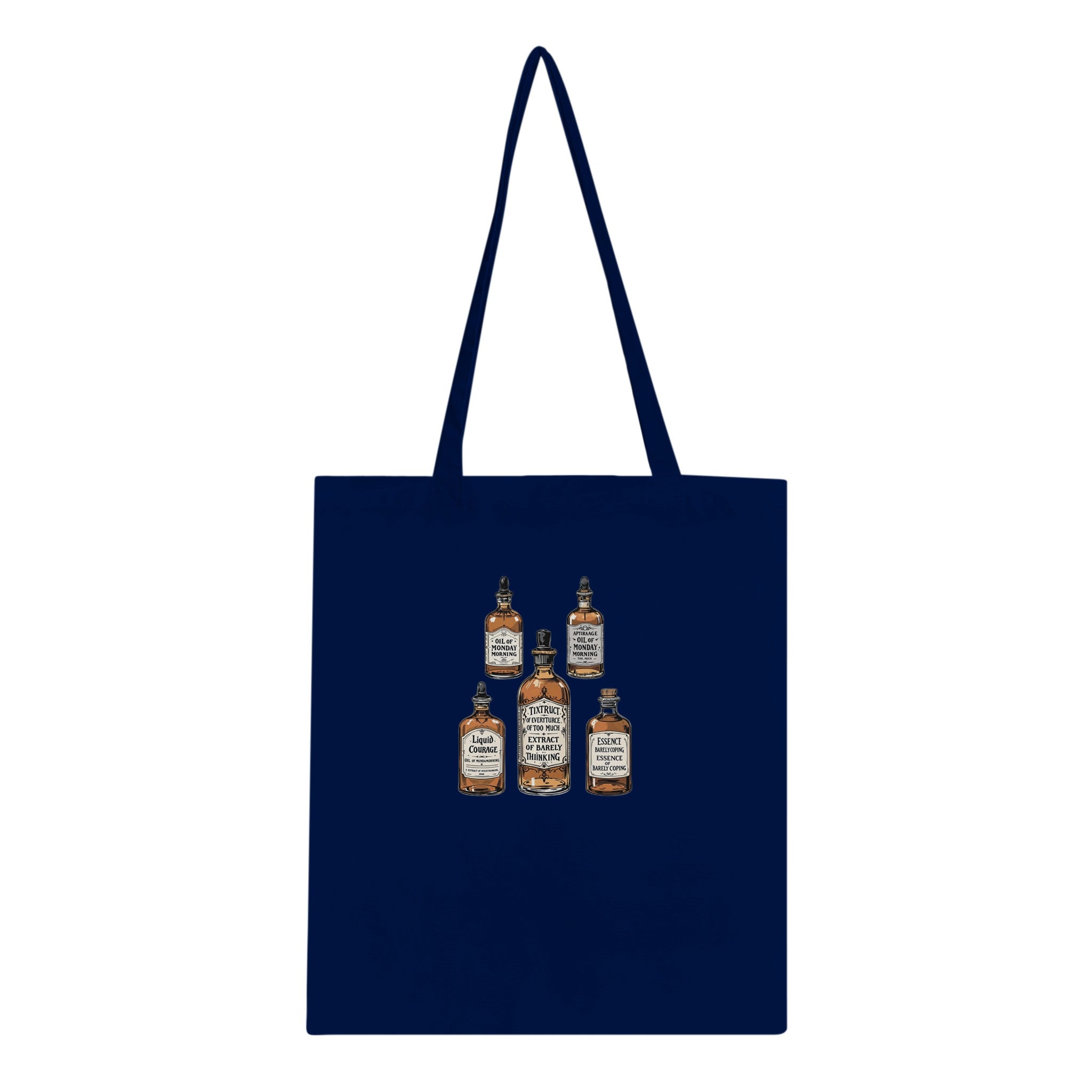 Apothecary Bottles Cotton Shopper UK Tote Bag — detail view | Wild Thread Co
