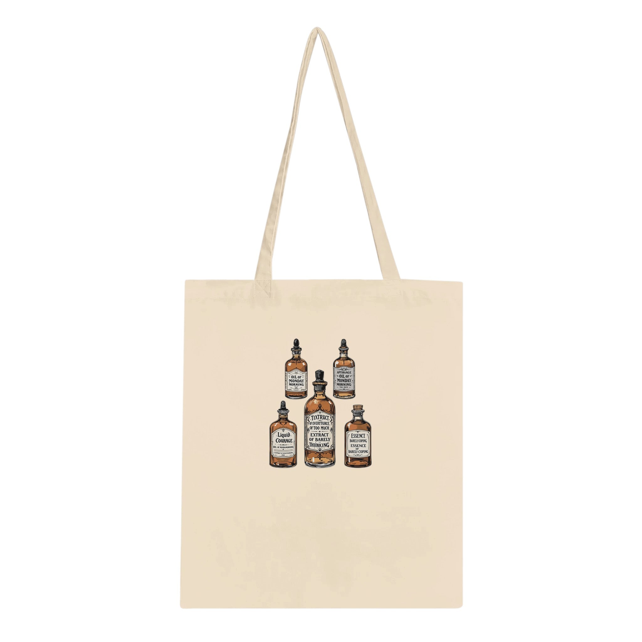 Apothecary Bottles Cotton Shopper UK Tote Bag — detail view | Wild Thread Co