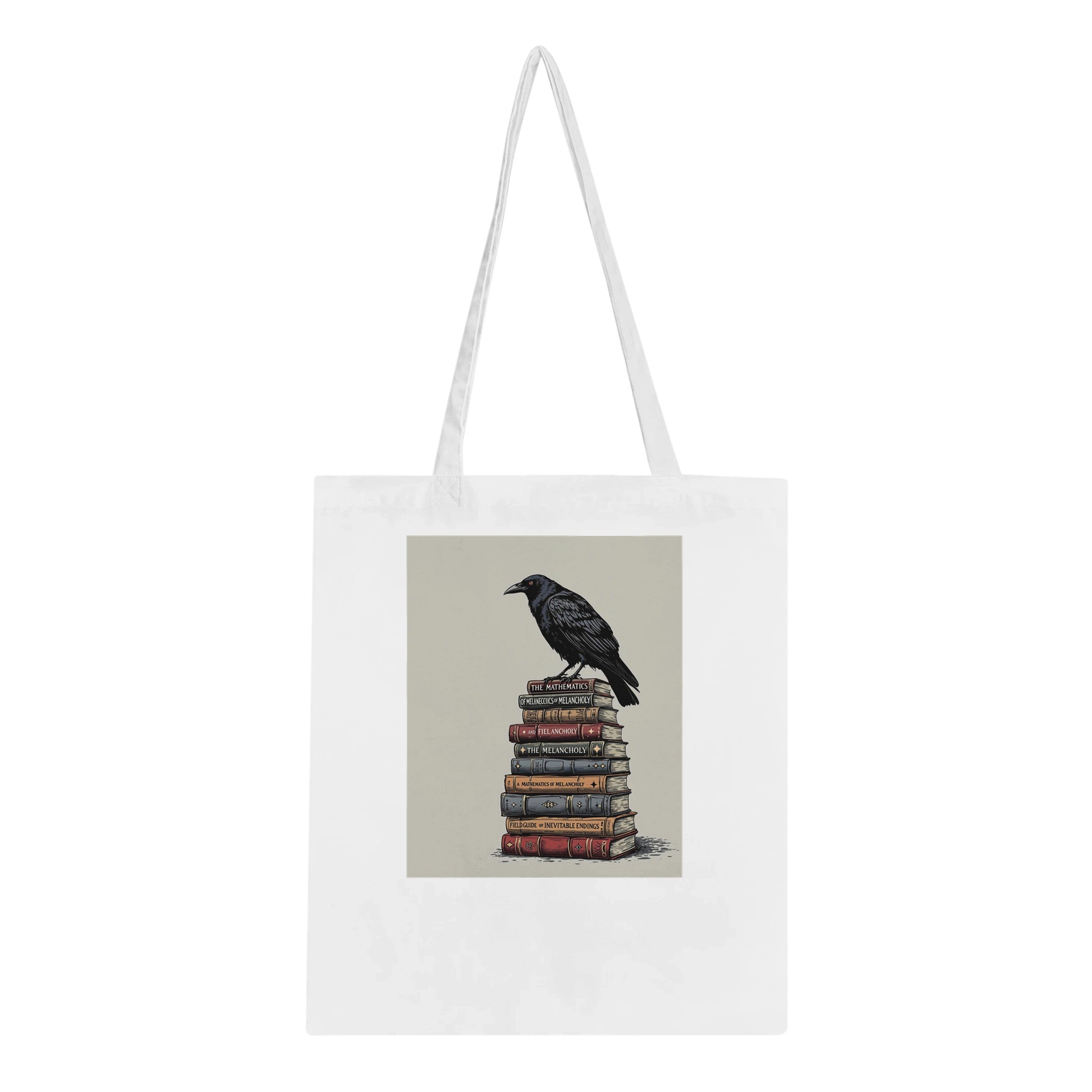Raven Library Dark Academia Cotton Shopper UK Tote Bag UK Gift — Tote Bag | Wild Thread Co UK