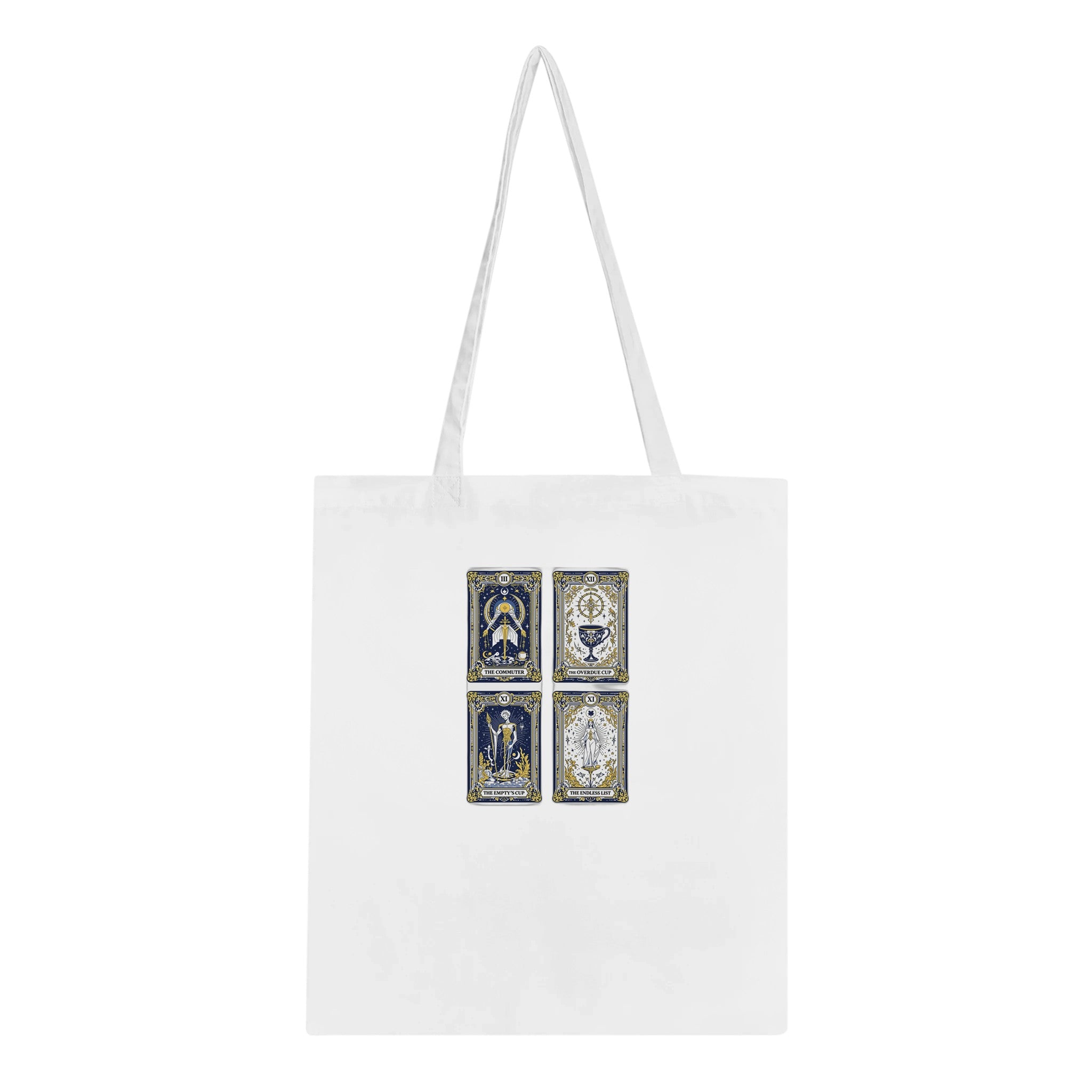 Modern Tarot Cards Cotton Shopper UK Tote Bag — detail view | Wild Thread Co