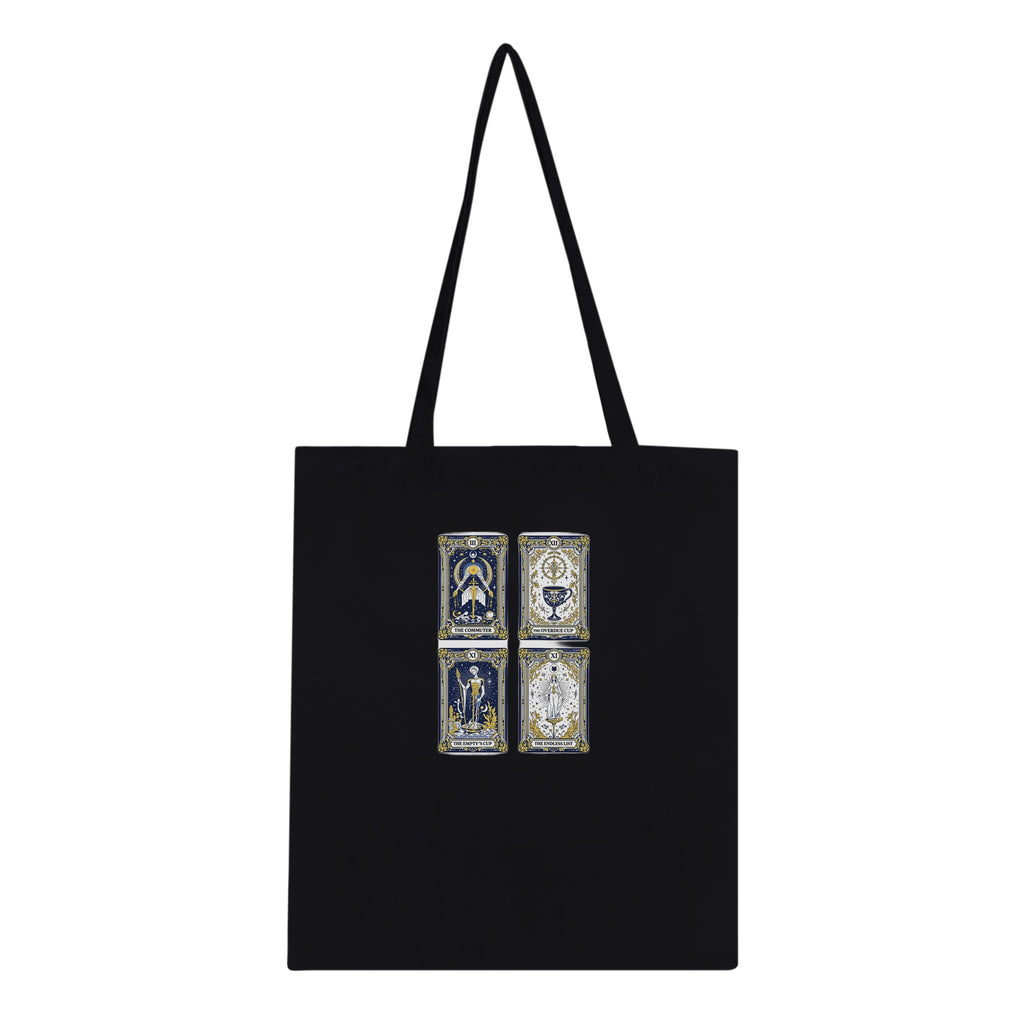 Modern Tarot Cards Cotton Shopper UK Tote Bag — detail view | Wild Thread Co