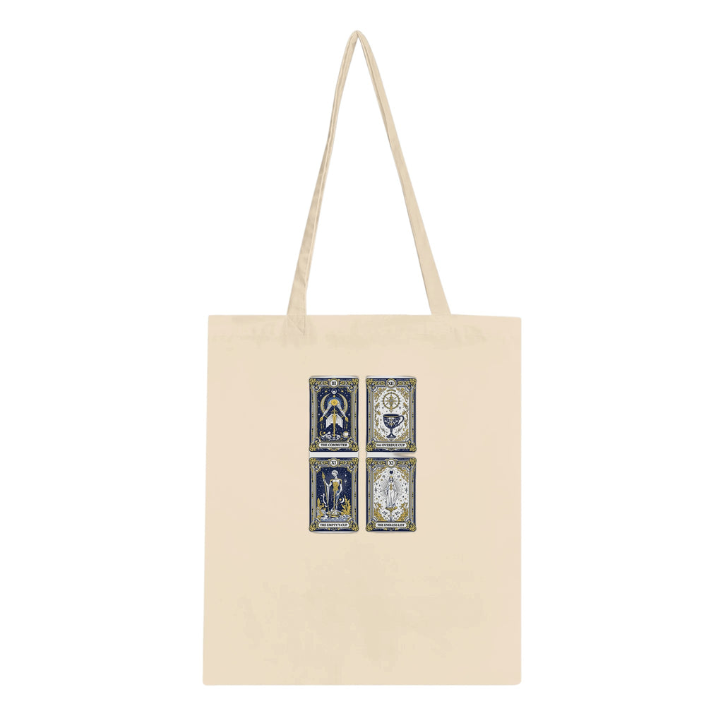 Modern Tarot Cards Cotton Shopper UK Tote Bag — detail view | Wild Thread Co