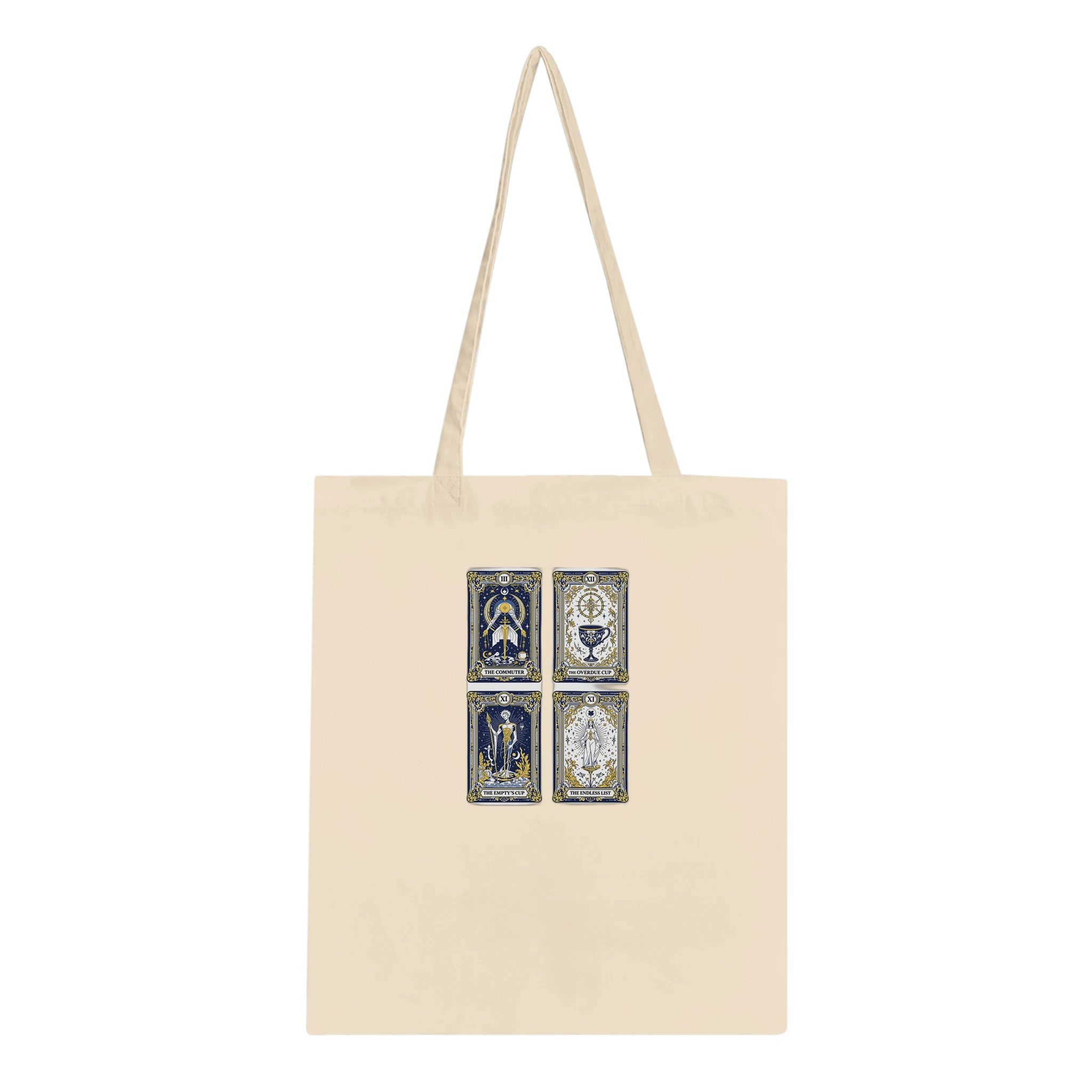 Modern Tarot Cards Cotton Shopper UK Tote Bag — detail view | Wild Thread Co
