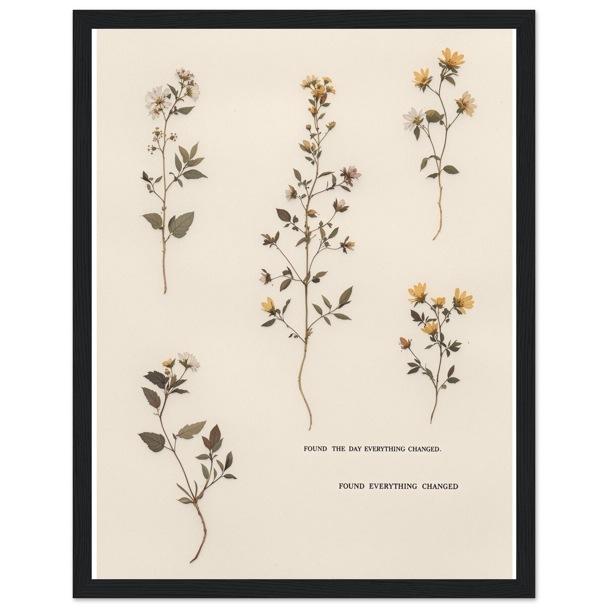 Victorian Pressed Wildflowers Wall Art Ready to Hang UK Gift Framed — Framed Art Print | Wild Thread Co UK