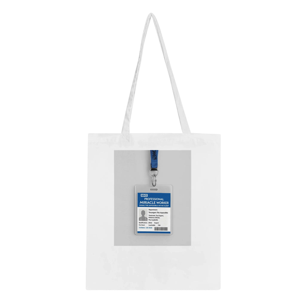 Nurse Nhs Id Card Spoof Cotton Shopper UK — Tote Bag | Wild Thread Co UK