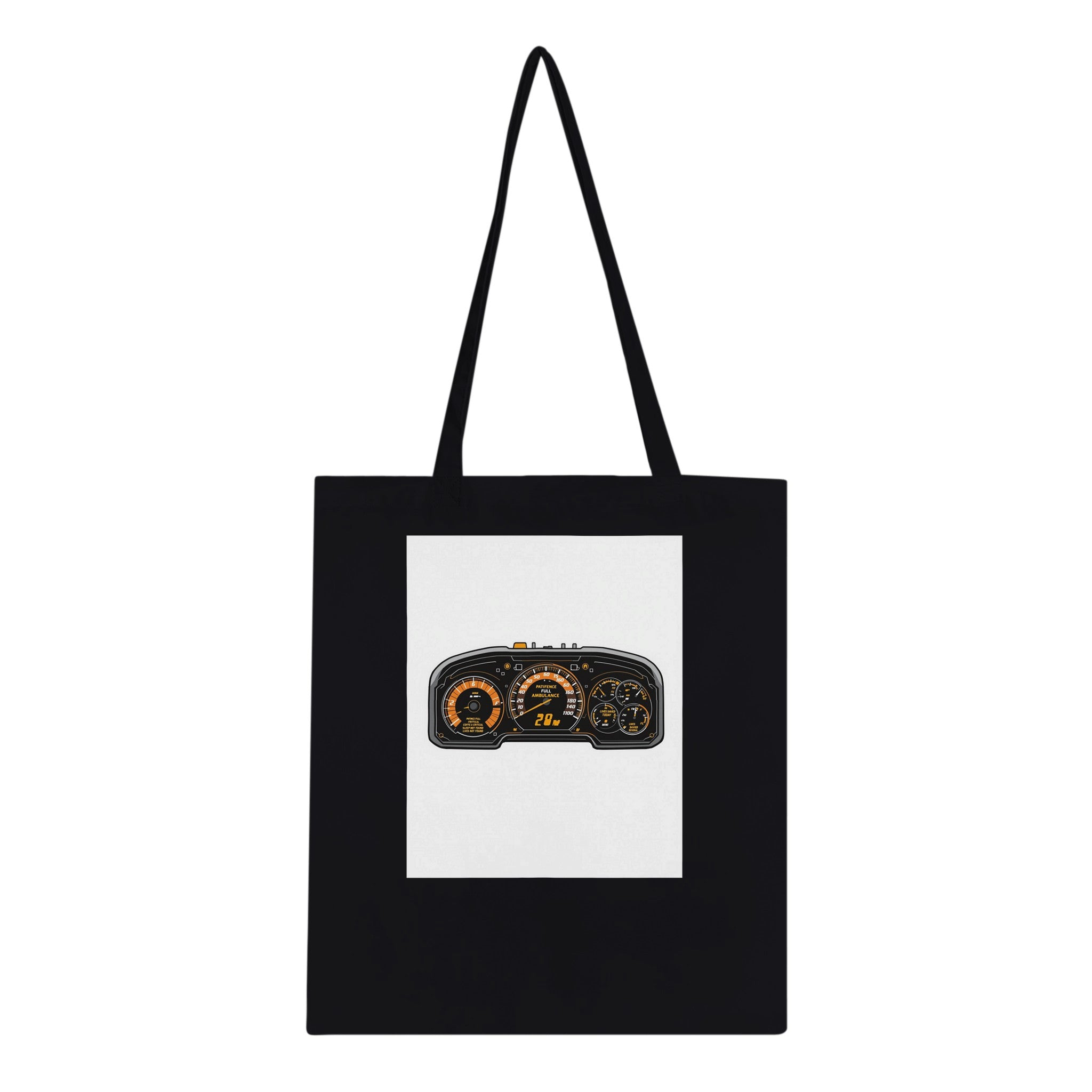 Paramedic Instrument Panel Spoof Cotton Shopper UK Tote Bag — detail view | Wild Thread Co