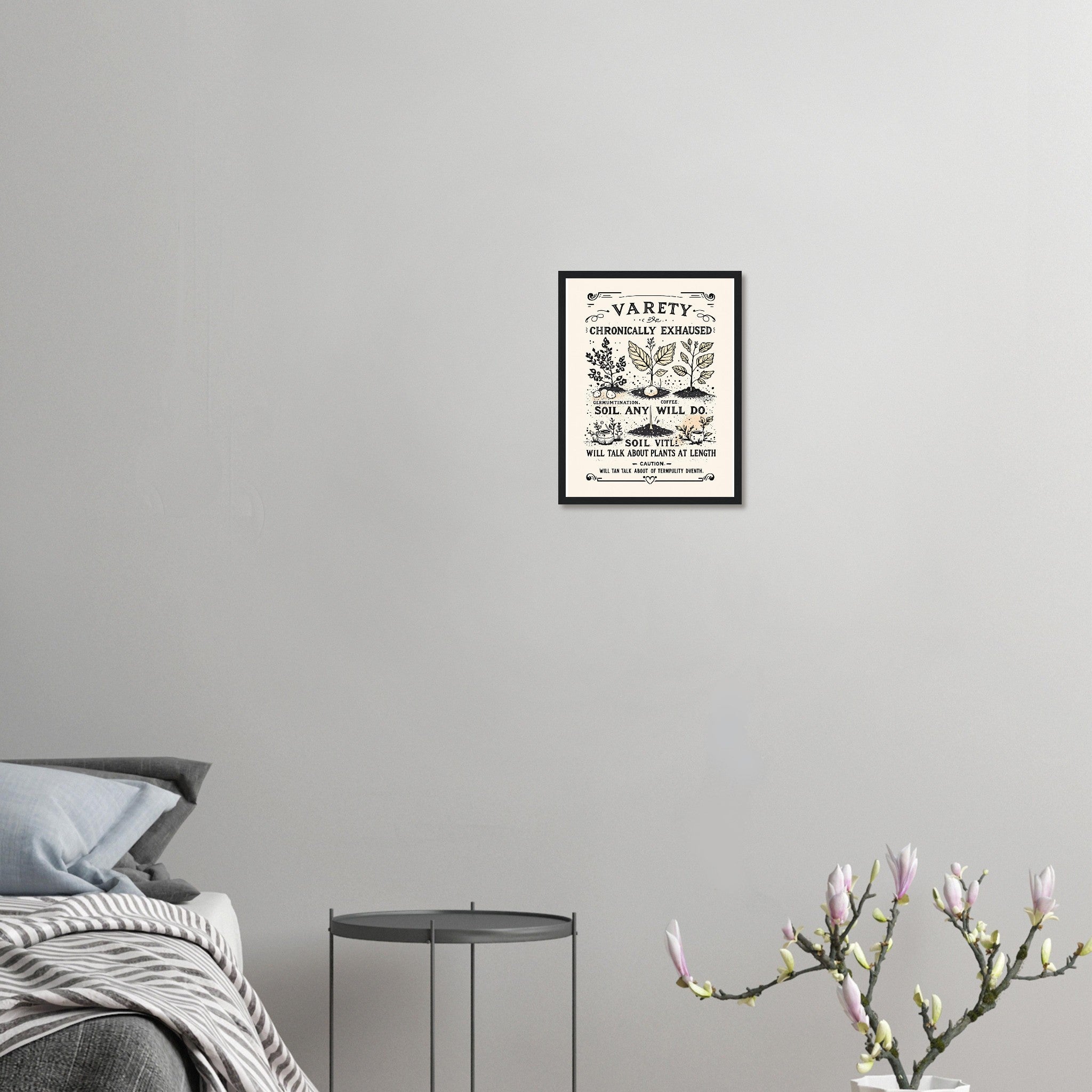 Gardener Seed Packet Spoof Framed Art Print — detail view | Wild Thread Co