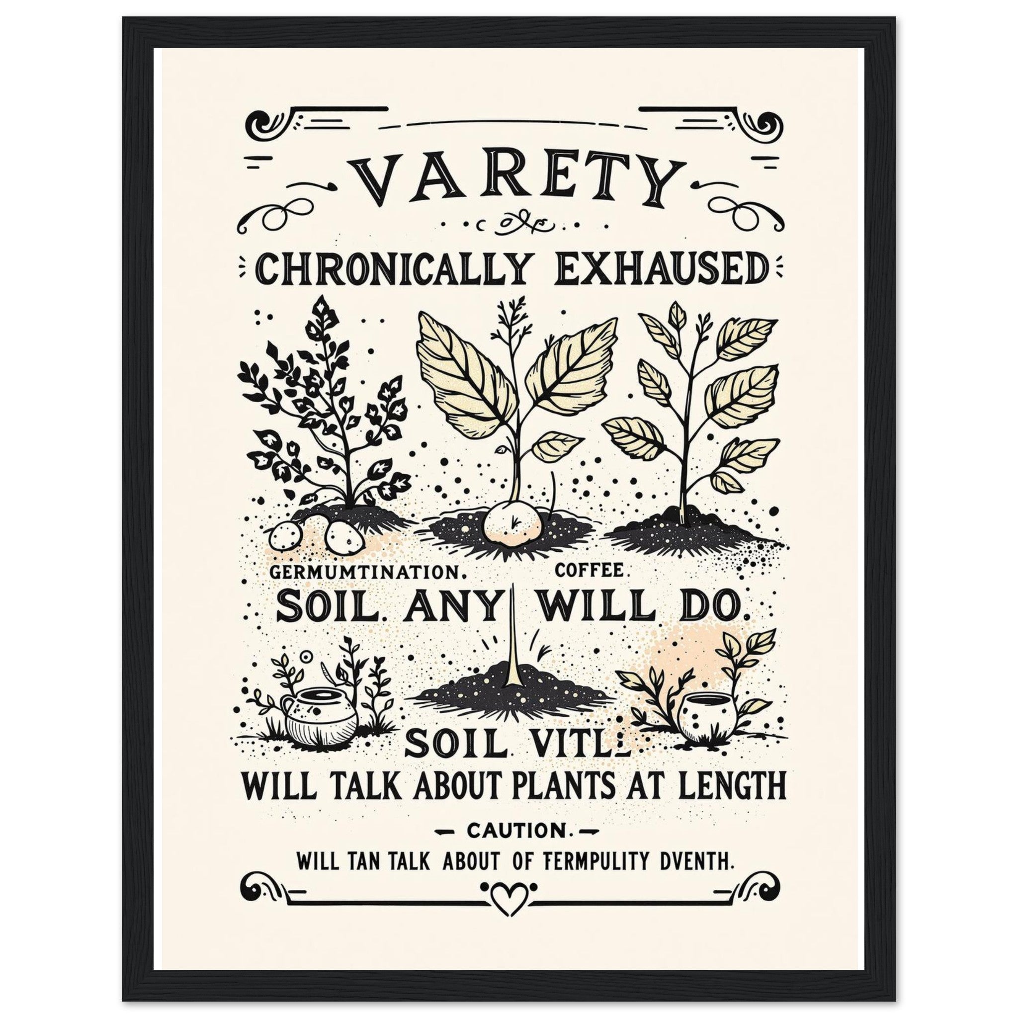 Gardener Seed Packet Spoof — Framed Art Print | Wild Thread Co UK