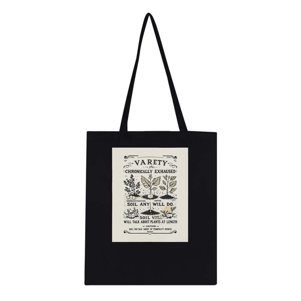Gardener Seed Packet Spoof Cotton Shopper UK Tote Bag UK Gift Tote Bag — detail view | Wild Thread Co