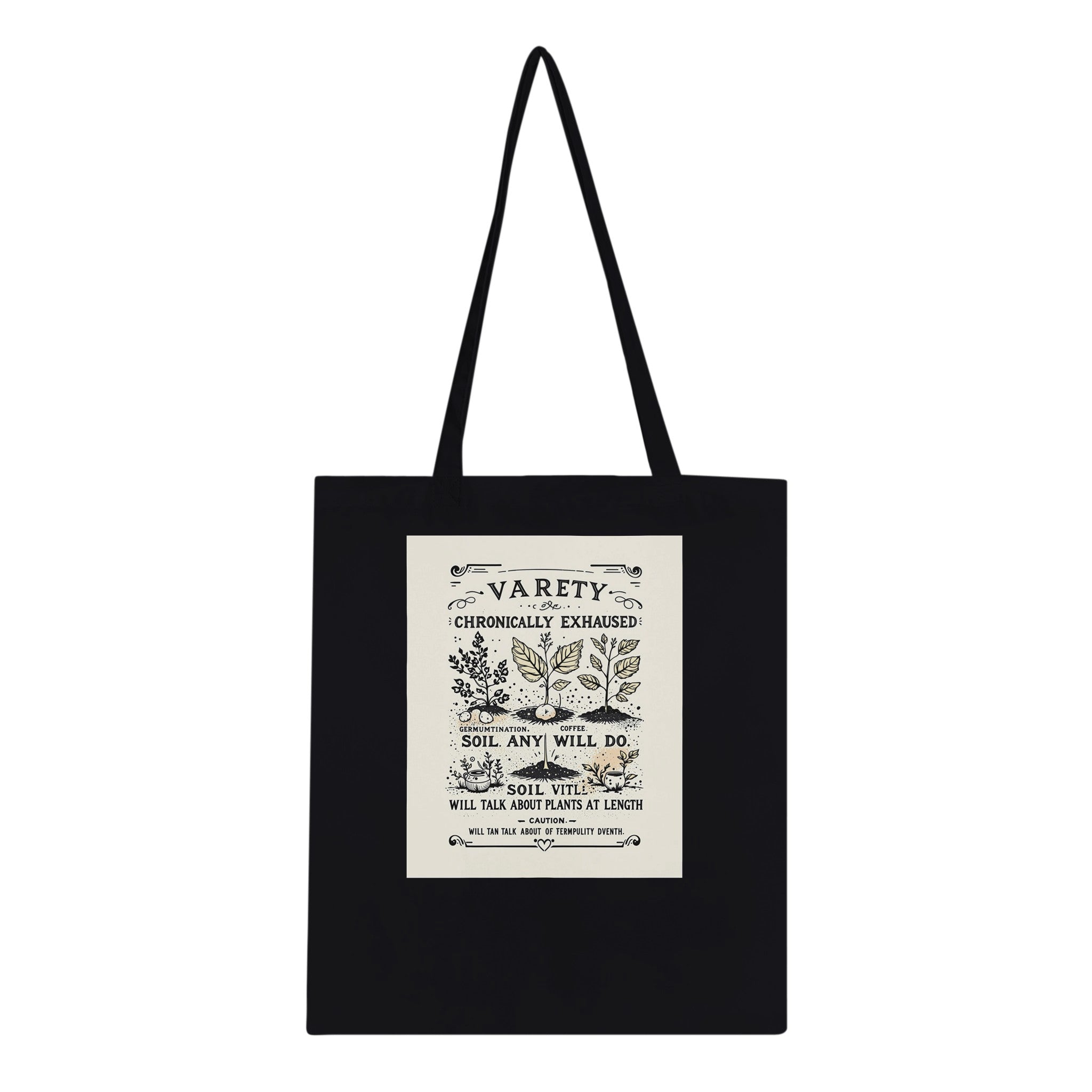 Gardener Seed Packet Spoof Cotton Shopper UK Tote Bag UK Gift Tote Bag — detail view | Wild Thread Co