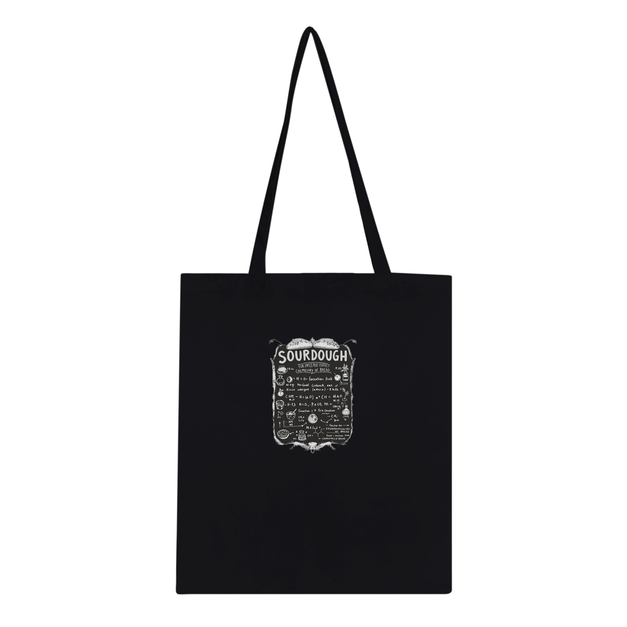 Baker Chemistry Blackboard Cotton Shopper UK Tote Bag UK Gift Tote Bag — detail view | Wild Thread Co