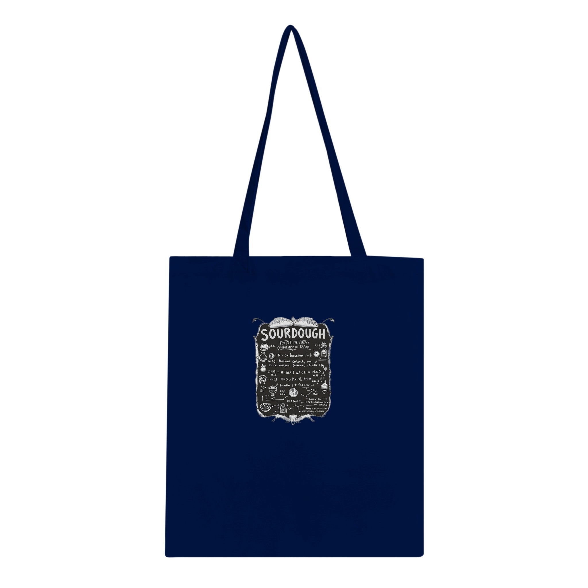 Baker Chemistry Blackboard Cotton Shopper UK Tote Bag UK Gift Tote Bag — detail view | Wild Thread Co