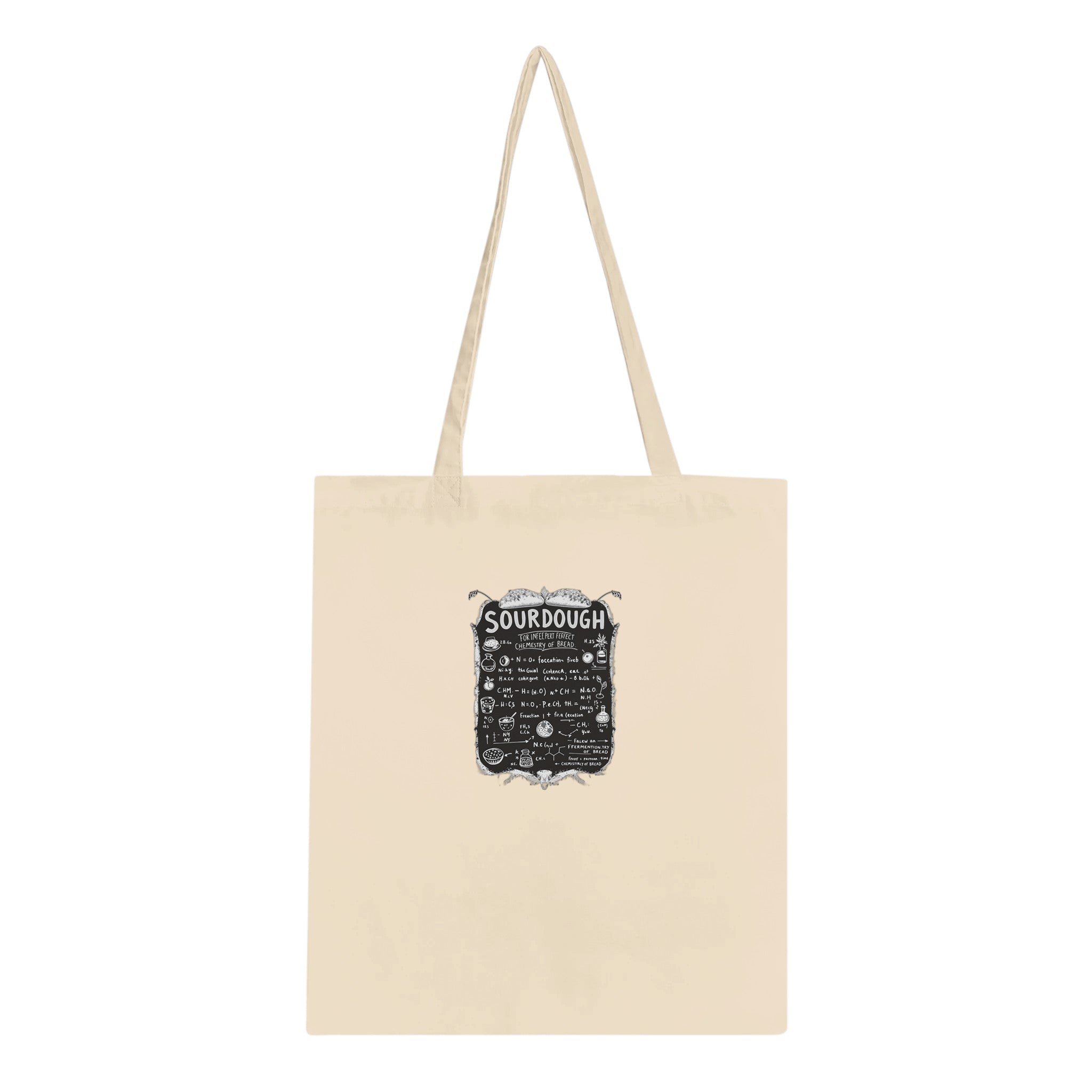 Baker Chemistry Blackboard Cotton Shopper UK Tote Bag UK Gift Tote Bag — detail view | Wild Thread Co