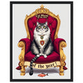 Cat Royal Portrait Spoof Framed Print Wall Art Ready to Hang UK — Framed Art Print | Wild Thread Co UK