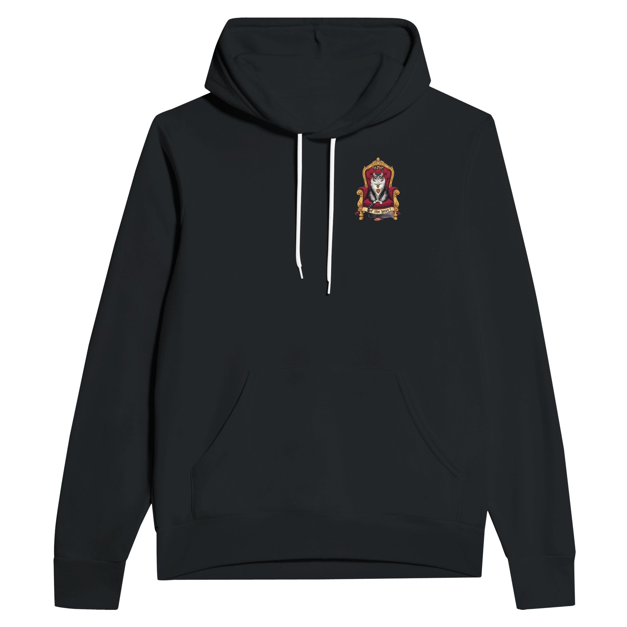 Cat Royal Portrait Spoof Hoodie Pullover Unisex Cotton UK Hoodie — detail view | Wild Thread Co