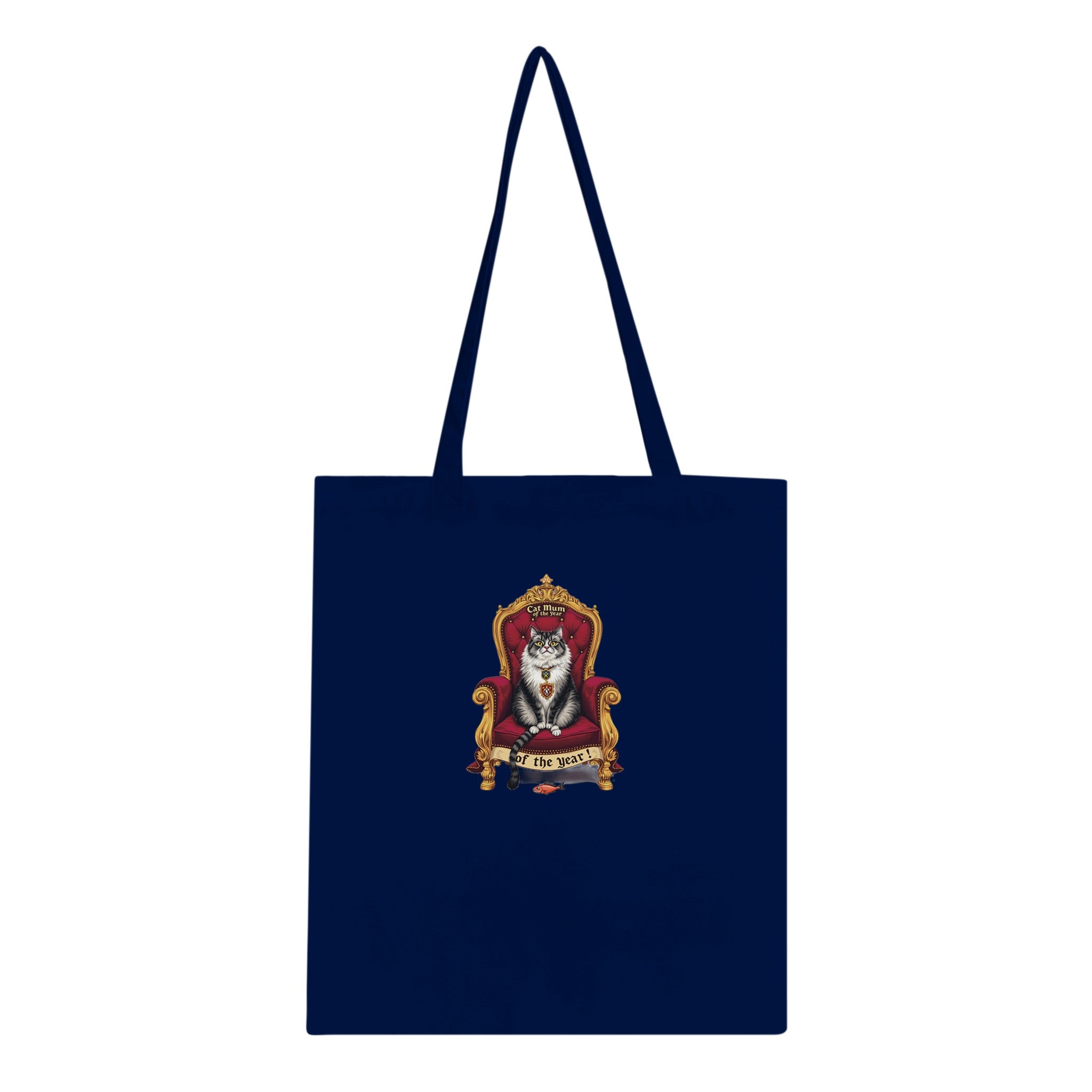 Cat Royal Portrait Spoof Cotton Shopper UK Tote Bag — detail view | Wild Thread Co