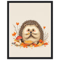Hedgehog Autumn Feast Wall Art Ready to Hang UK Framed Print H — Framed Art Print | Wild Thread Co UK